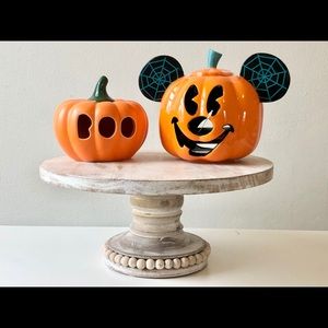 Beaded wood tier stand